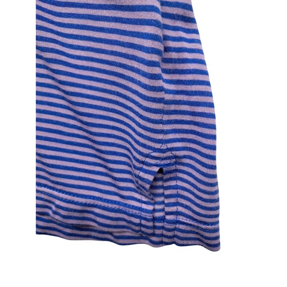 Tailor Byrd Polo Shirt Short Sleeve Purple Lilac Striped Modal Golf Men's Small - Picture 5 of 9